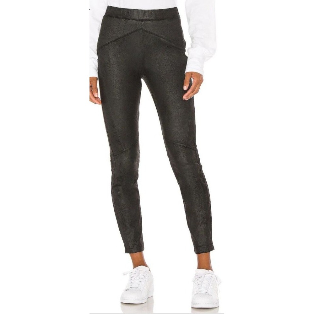 Free People Midnight‎ Vegan Suede Skinny Black Size M